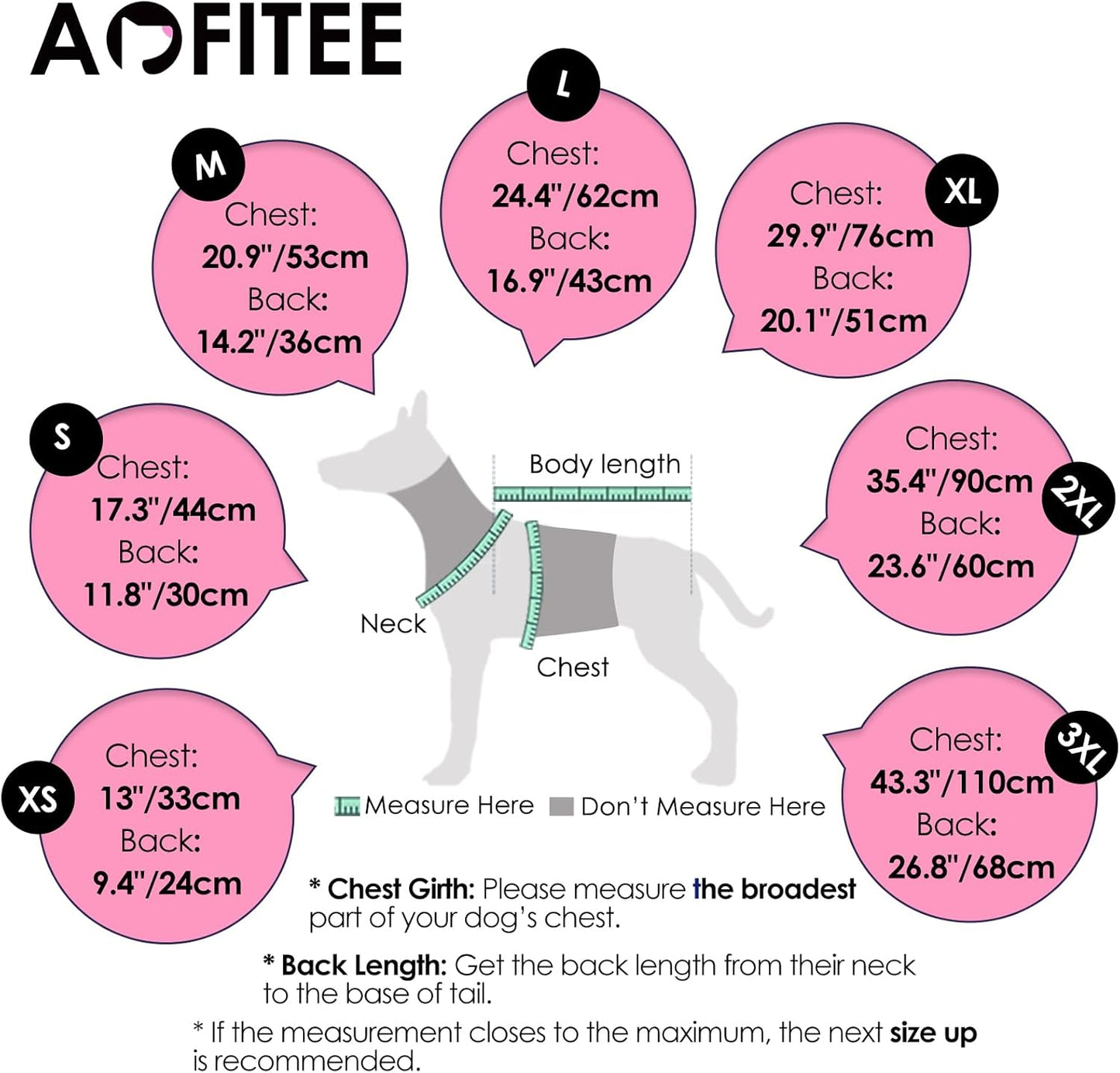 AOFITEE Dog Coat, Warm Dog Winter Coat for Small Dogs, Reflective Turtleneck Dogs Jacket with Harness Built in, Waterproof Windproof Pet Fleece Vest Snow Jacket for Cold Weather, Pink S