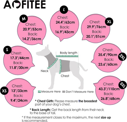 AOFITEE Dog Coat, Warm Dog Jacket, Reflective Winter Coats for Medium Dogs, Turtleneck Dogs Winter Jacket with Harness Built in, Waterproof Windproof Pet Fleece Vest Puffer Jacket, Pink M