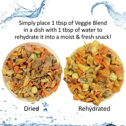 Exotic Nutrition Veggie Blend - Healthy Natural Mixed Dried Vegetable Treat - Sweet Potatoes, Carrots, Peas - for Degus, Chinchillas, Sugar Gliders, Hedgehogs, Guinea Pigs & Small Pets… (3 Pound)