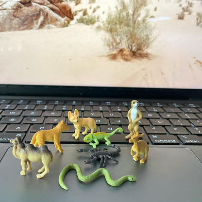 Safari Ltd. Good Luck Minis Desert Fun Pack - 8 Pack of (1) Inch Animal Figures - Toy for Boys, Girls & Kids Ages 5+
