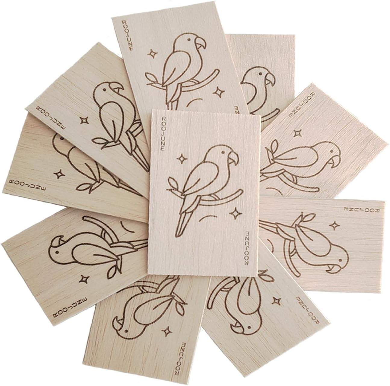 Bird Toys Chew Toys 100% Natural - 10 Pack Balsa Wood Chips, The Softest Wood in The World - Bird Cage Accessories for Small Medium Birds Parakeets Parrots Conures Cockatiels Finches Lovebirds