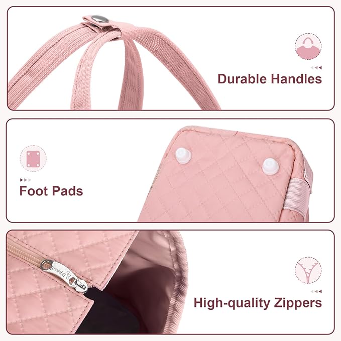Pecute Dog Purse Carrier, Pet Carrier with Pockets for Small Dogs, Portable Small Dog Soft-Sided, Lightweight Dog and Puppies Tote Bag, Outing, Travel, Vet, Pink