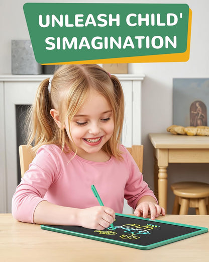 KOKODI LCD Writing Tablet, 16 Inch Colorful Toddler Doodle Board Drawing Tablet, Erasable Reusable Electronic Drawing Pads, Educational and Learning Toy for 3-6 Years Old Boy and Girls(Green)