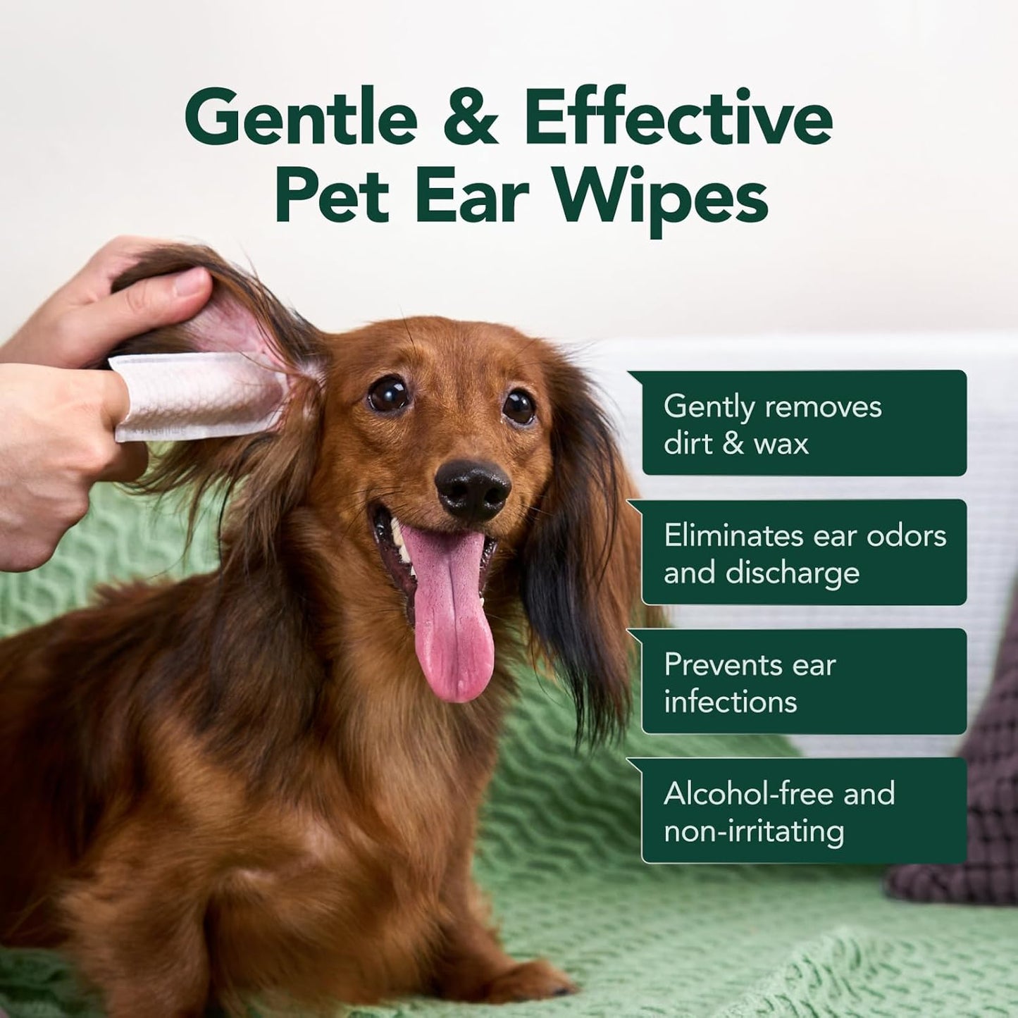 Dog Ear Cleaner Finger Wipes