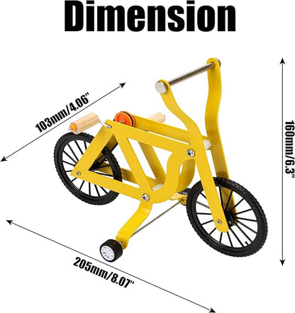 Bird Intelligence Training Toy Mini Bicycle Parakeet Parrot Bike Trick Educational Puzzle Bird Foot Talon Toy for Small Medium Lovebird Conures Cockatoo Exercising Interactive Table Top Prop, Large