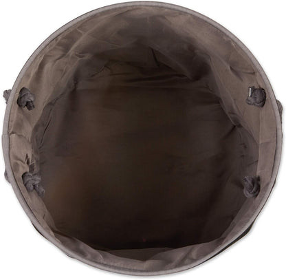 Bone Dry 5743 Pet Storage Collection Striped Paw Patch Bin, Medium Round, Black