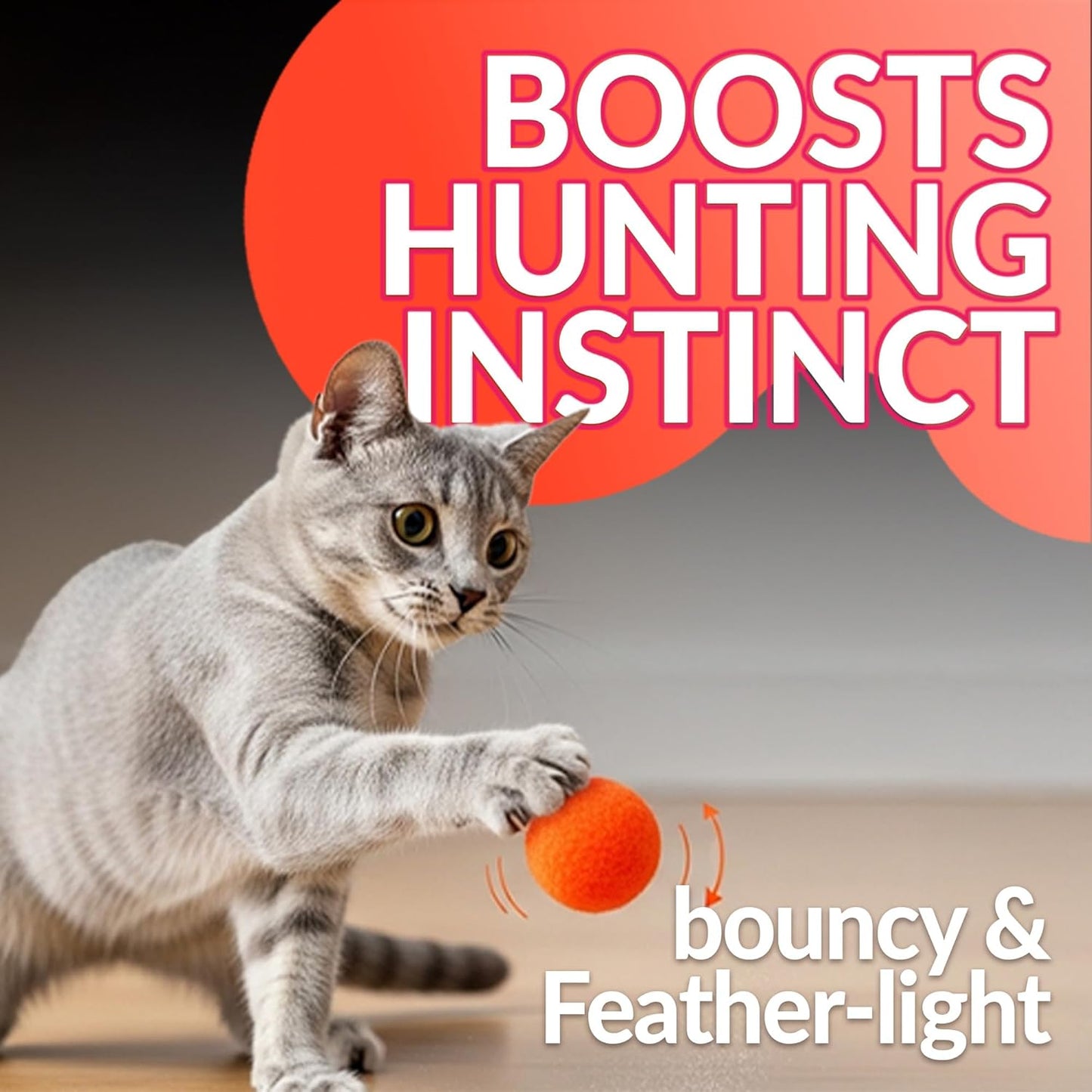 HA SHI Cat Toy Balls – 800-Pack Pom Pom Balls, Soft, Bouncy, Sparkle, Multi-Color & Mixed Sizes, No-Bell Toys for Indoor Cats & Kittens, Great for Quiet Night Play & Small Spaces