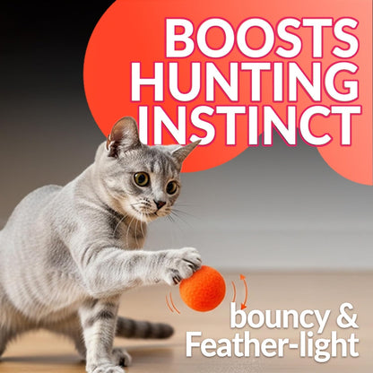 HA SHI Cat Toy Balls – 800-Pack Pom Pom Balls, Soft, Bouncy, Sparkle, Multi-Color & Mixed Sizes, No-Bell Toys for Indoor Cats & Kittens, Great for Quiet Night Play & Small Spaces