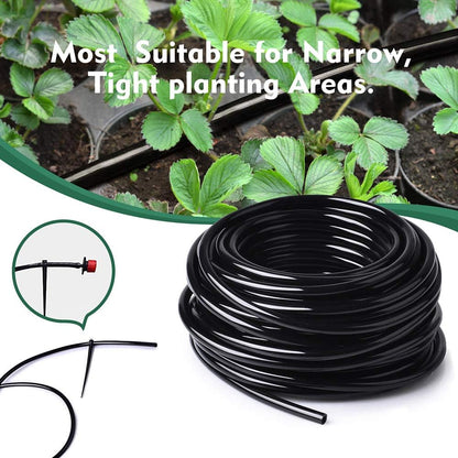 Bonviee 400ft 1/4 inch Drip Irrigation Tubing, Drip Irrigation Hose, Garden Watering Tube Line for Garden Watering System