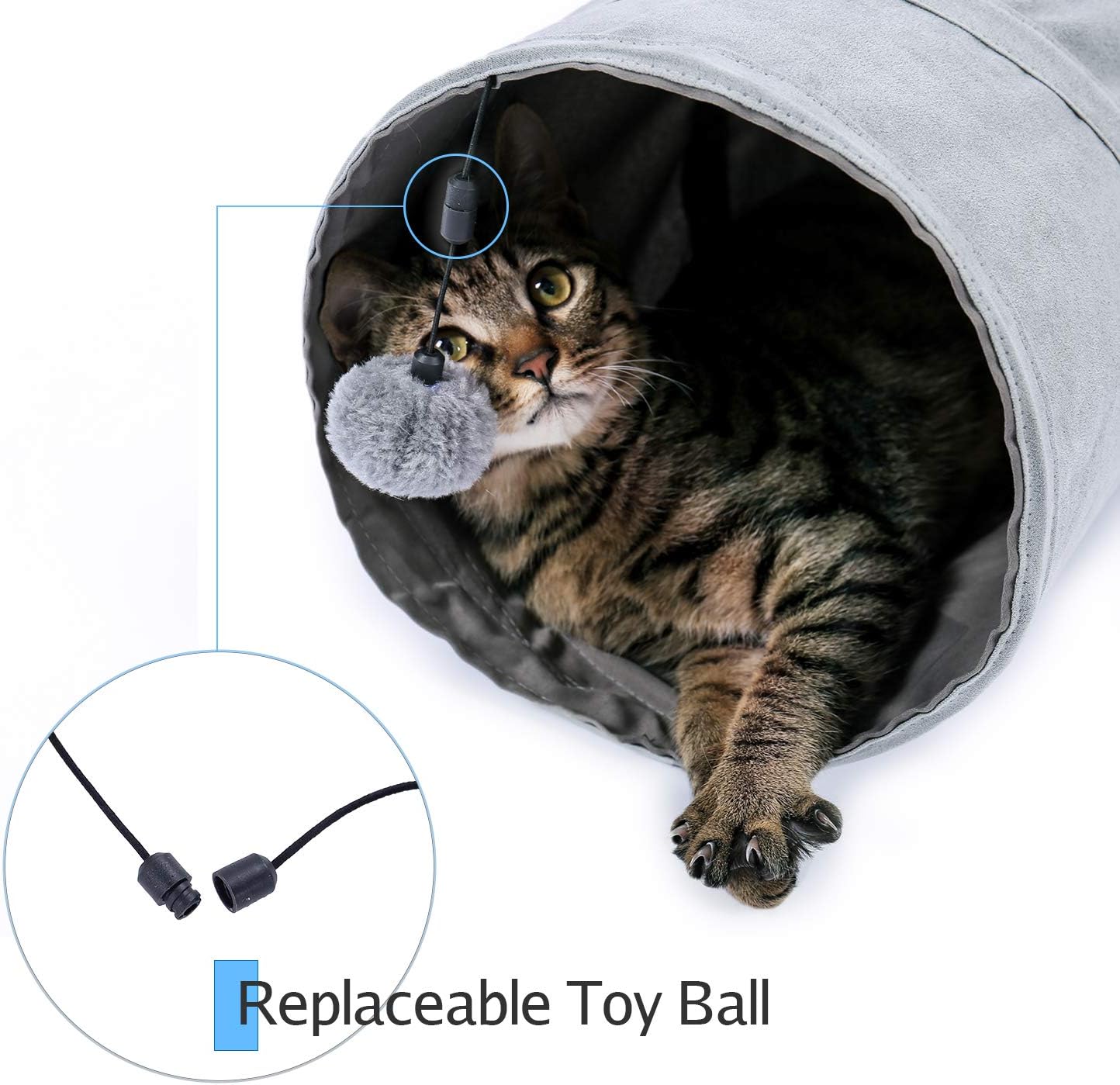 PAWZ Road Cat Tunnel Collapsible 3 Way Cat Play Tube 10.5 Inches in Diameter