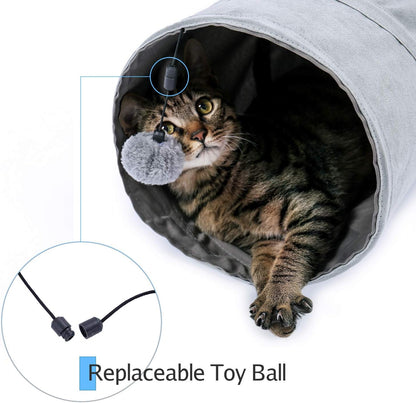 PAWZ Road Cat Tunnel Collapsible 3 Way Cat Play Tube 10.5 Inches in Diameter