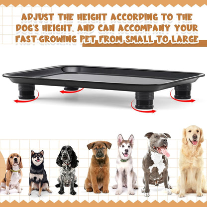 Marsui Ant Proof Cat Dog Bowl Tray - Waterless, Height Adjustable Legs for Pet Neck Comfort No Pest Pet Food Feeding Station, Kitchen Sweets & Trash Ant Barrier(23mm-37mm)