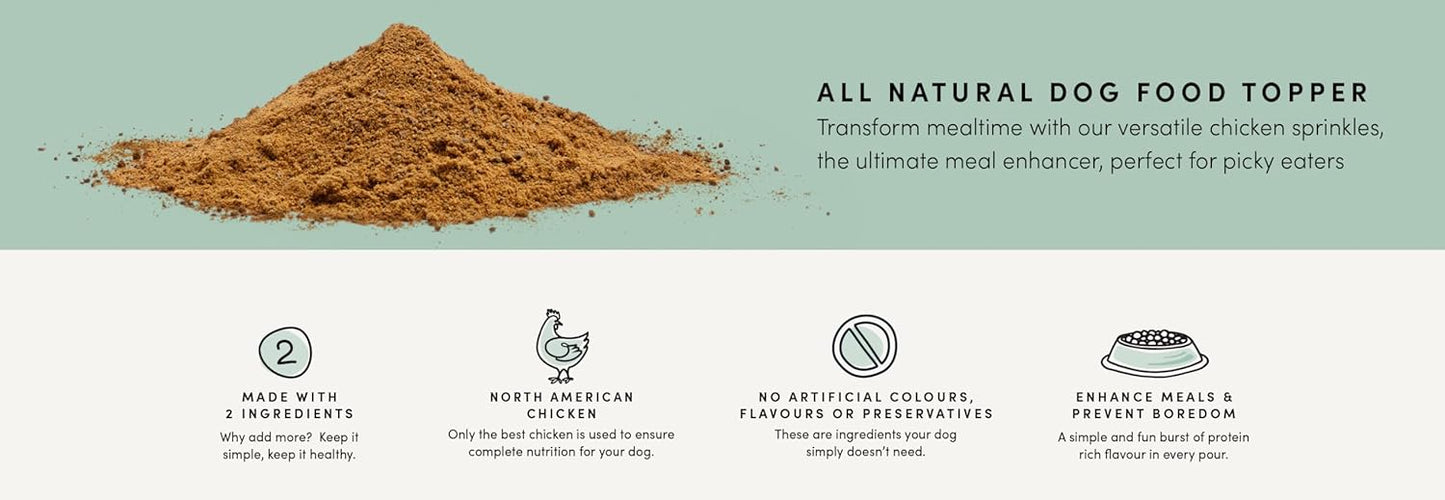 CRUMPS NATURALS Chicken Sprinkles 4.2oz, Dog Treats, Sprinkles, Toppers