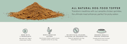 CRUMPS NATURALS Chicken Sprinkles 4.2oz, Dog Treats, Sprinkles, Toppers