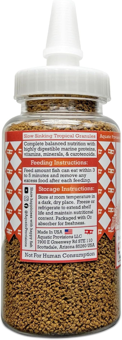 Community Fish Food Granules 3.17 oz, High Protein Slow Sinking Original Size Granules