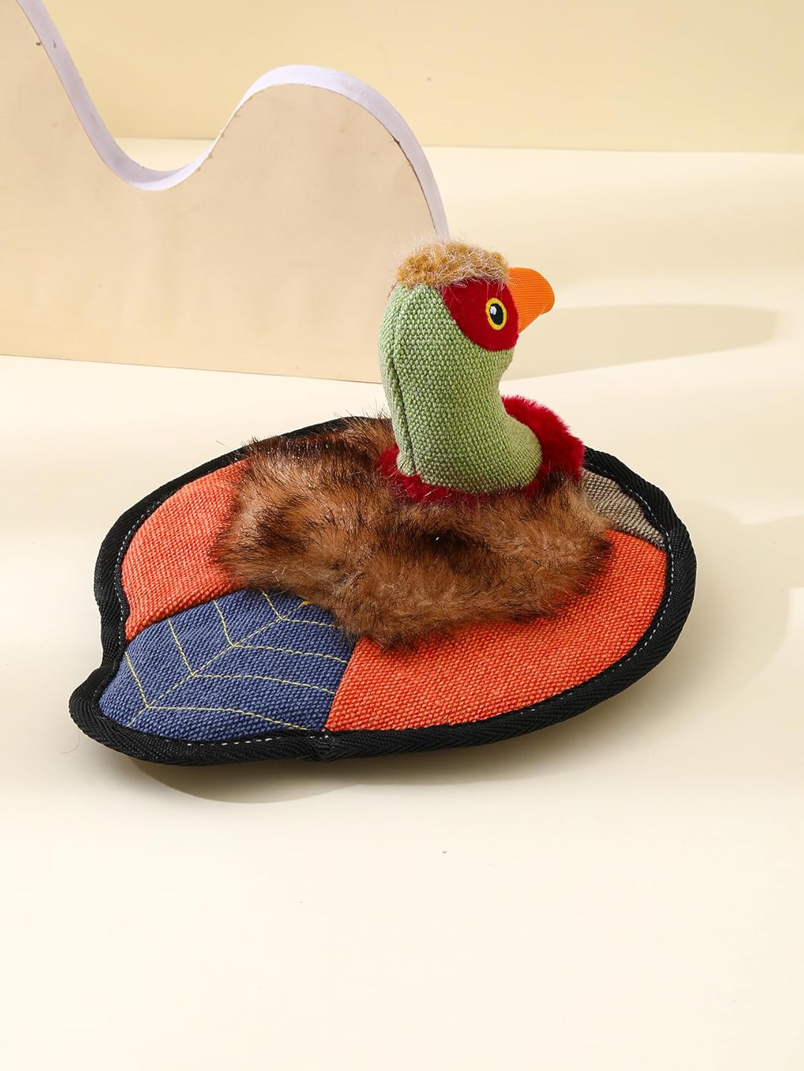 Frisbee Duck Dog Toys, Squeaky Dog Toys for Aggressive Chewers, Funny Dog Stuffed Animals Chew Toy, Indestructible Dog Toy for Puppy Small Medium Large Dogs