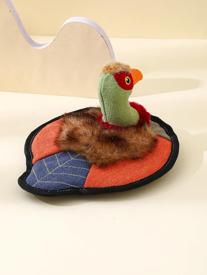 Frisbee Duck Dog Toys, Squeaky Dog Toys for Aggressive Chewers, Funny Dog Stuffed Animals Chew Toy, Indestructible Dog Toy for Puppy Small Medium Large Dogs