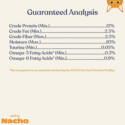 Made by Nacho Flaked Filets Recipe in Bone Broth, Grain-Free Chef's Selects Wet Food for Cats Balanced Diet in Naturally Hydrating Pumpkin-Infused Broth (3.0 oz (Pack of 12), Tuna & Bonito)