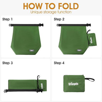 Dog Food Travel Bag with 2PCS Collapsible Dog Travel Bowls,Air Tight Dog Food Storage Container(Green, Small)