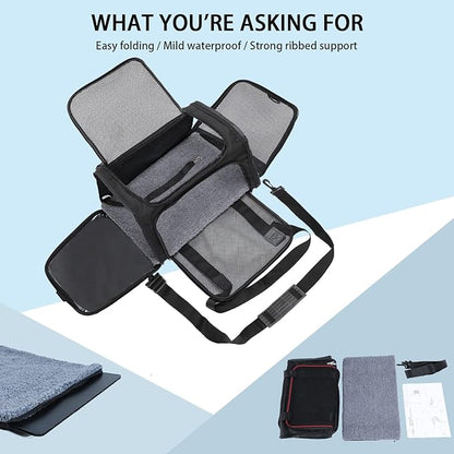 A4Pet Airline Approved Cat Carrier Dog Carriers, Soft-Sided Portable Pet Travel Washable Carrier for Puppy