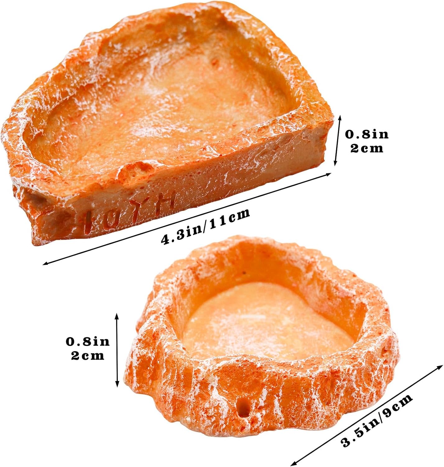 3 Pack Resin Reptile Dish for Food and Water, Hermit Crab Accessories, Hermit Crab Supplies, Hermit Crab Water Bowl, Habitat Accessories for Hermit Crab, Bearded Dragon, Gecko, Tortoise