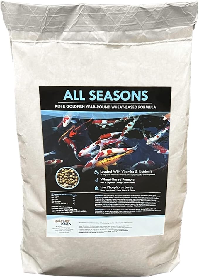 HALF OFF PONDS All Seasons Nourishing Formula Koi and Goldfish Food 10 lb Bag - KOIAS-010