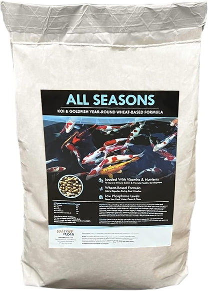 HALF OFF PONDS All Seasons Nourishing Formula Koi and Goldfish Food 10 lb Bag - KOIAS-010