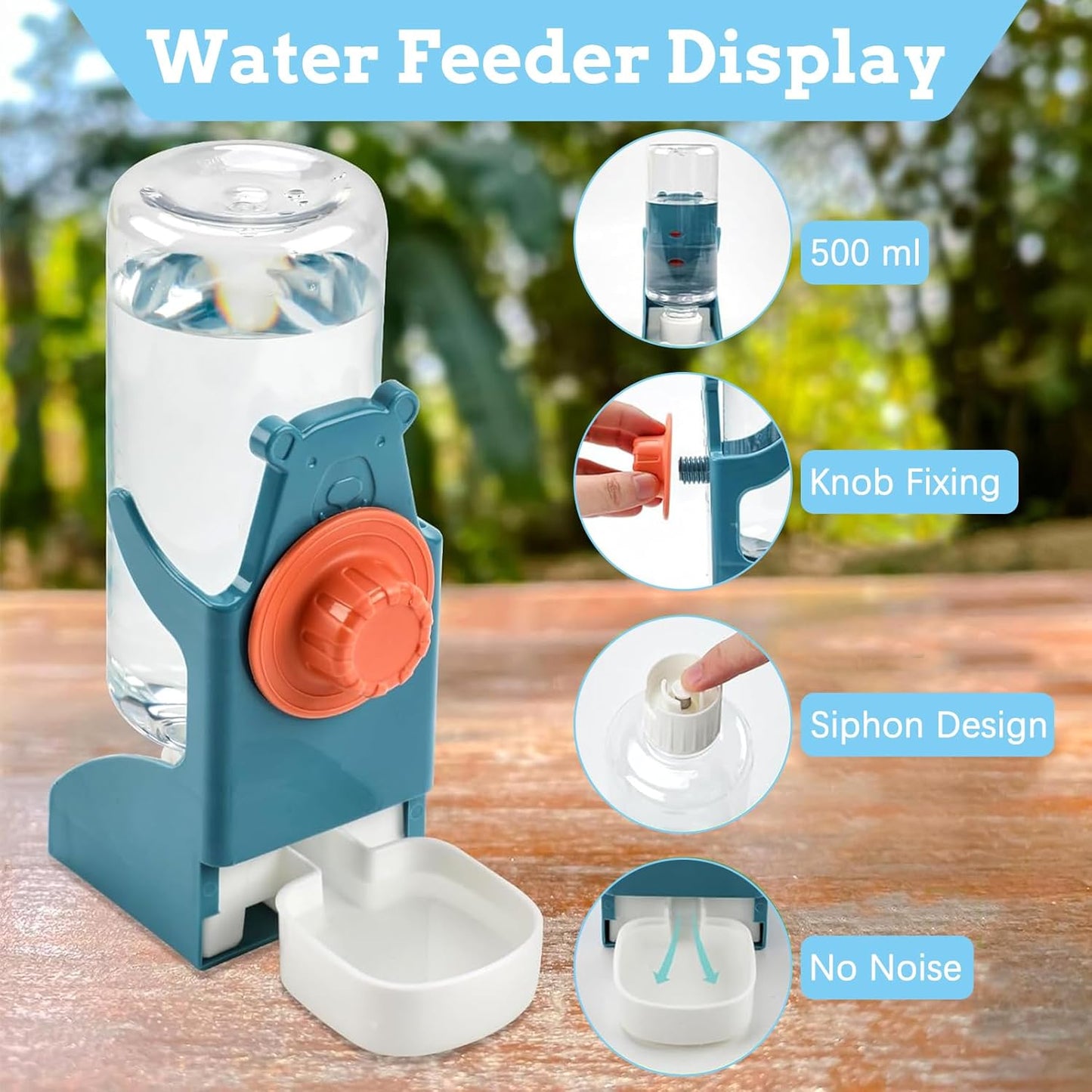 Hamiledyi No Mess Bird Feeders Water Dispenser Set Parakeet Seed Container Automatic Cage Feeder with Perch Transparent Cage Accessories for Budgies, Parakeets, Canaries, Lovebirds, Finches