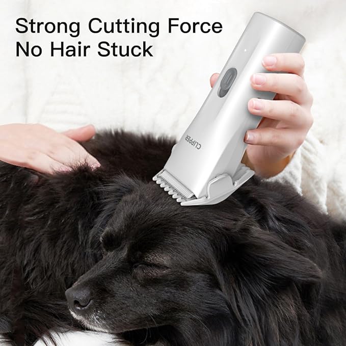 Dog Grooming Kit Clipper for Thick Coat Low Noise Cordless Cat Hair Trimmer Rechargeable Shaver Pet Grooming Tools for Small and Large Animals