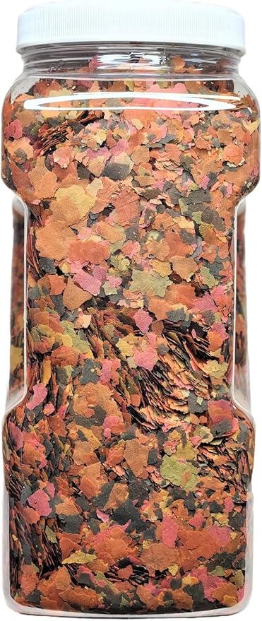 2-Type Tropicals's Staple & Cichlid Custom Flake Mix for Cichlids, Discus, for All Community Tropical Fish. Aquatic Foods Flakes …2oz Small Jar