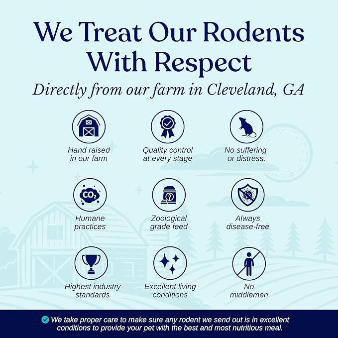 MiceDirect Frozen Rat Pups Feeder Food Adult Corn Snakes Juvenile Adult Ball Pythons Monitor Lizard (15 Count)