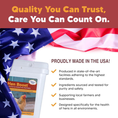 Flock PRO Hen Boost - Digestive Supplement for Hens | Chicken Vitamins and Supplements | Probiotics, Digestive Enzymes, Electrolytes for Adult Poultry-5lb