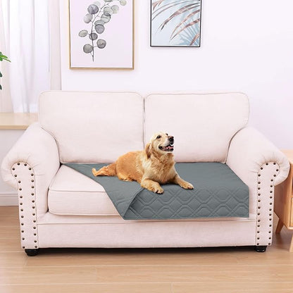 hyha Waterproof Dog Bed Blanket, Soft Pet Blankets, Waterproof Couch Cover for Dogs, Reversible Sofa Covers Washable for Furniture (30x53 Inch, Dark Grey/Dark Grey)