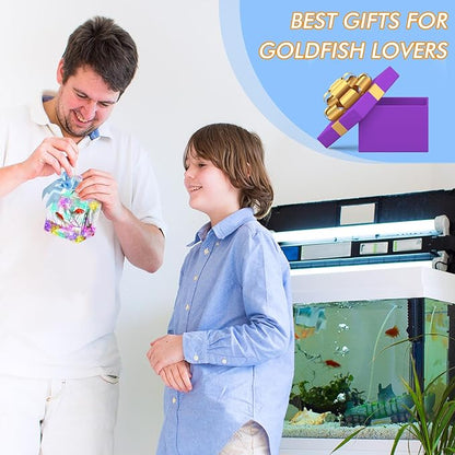 Domensi 20 Pcs 17oz LED Plastic Fish Bowls Ivy Bowls 3'' Glowing Vases Unbreakable Plastic Fish Tank Clear Shatterproof Aquarium for Carnival Game Accessory Home Party