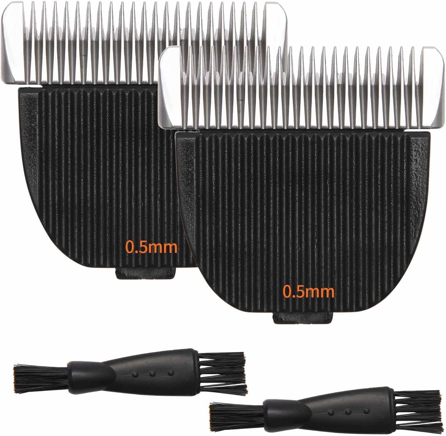 2 Pack Dog Grooming Replacement Blade Compatible with Oneisall Low Noise Dog Clippers, Dog Hair Vacuum Clipper Made of Ceramic Blade & Stainless Steel Blade Size 0.5mm
