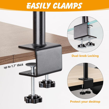 Cat Desk Bed,Sturdy Cats Bed for Desk,360° Rotating Cat Hammock Perch with Removable Washable Cover,Height Adjustable,Holds 40lbs - Perfect for Indoor CatsPerch