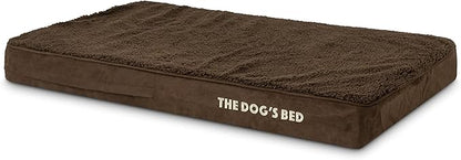 The Dog’s Bed Orthopedic Memory Foam Dog Bed, Large Brown Plush, Pain Relief for Arthritis, Hip & Elbow Dysplasia, Post Surgery, Lameness, Supportive, Calming, Waterproof Washable Cover