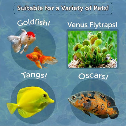 Aquatic Foods Inc. Bloodworms, Grade A Freeze Dried Floating Bloodworms for Cichlids, Discus, Goldfish, Bettas, Angel Fish, Marine Fish, 12-Type Pellet Mix & 4-Type Wafer Mix Included..1.0oz Canister