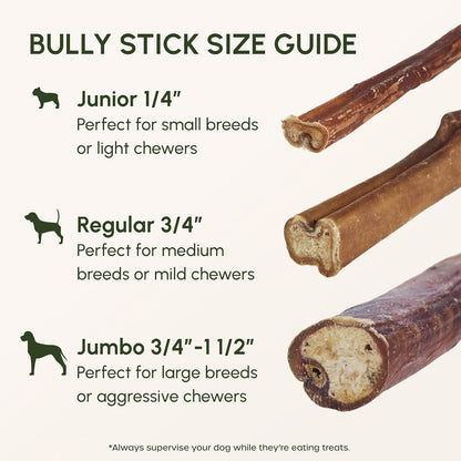 Downtown Pet Supply Bully Sticks for Dogs - Natural 6 Inch Beef Chews, Odor-Free & Rawhide-Free, Long Lasting Dog Treats for Aggressive Chewers - Healthy, Safe & Delicious Chews Dogs Love (30 Pack)