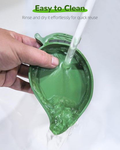 Pawfly 2 Pcs Reptile Water Bowl, Tortoise Water Dish, Food & Water Feeder, Cute Mango Feeding Dish, Tortoise Habitat Accessories for Turtle, Gecko, Bearded Dragon & Lizard, 2 Sizes