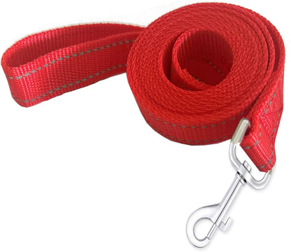 Reflective Dog Leash 4Ft /5 Foot /6 Feet Long, 1 Inch Wide, for Small and Medium Dogs