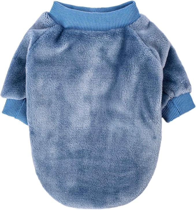 FabriCastle Dog Sweater, 3-Pack Dog & Cat Clothes, Ultra Soft and Warm Pet Jackets XXS XS for Small Dogs Boy & Cats, Winter Pet Apparel Costumes, Puppy Outfits (Grey,Blue,Dark Blue, X-Small)
