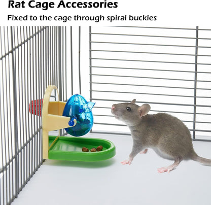 Rat Enrichment Toys, Interactive Foraging Toys For Rats, Intelligence Growth Rat Enrichment Puzzle Games, Treat Dispensing Slow Feeder for Rats Cage Toy, Bird Foraging Toy for Parakeet Conure (1Pcs)