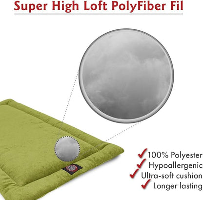 Majestic Pet Dog Crate Mat - Machine Washable Soft Plush Pet Bed Pad for Crates & Kennels | USA Crafted | 30"x21" Villa Apple