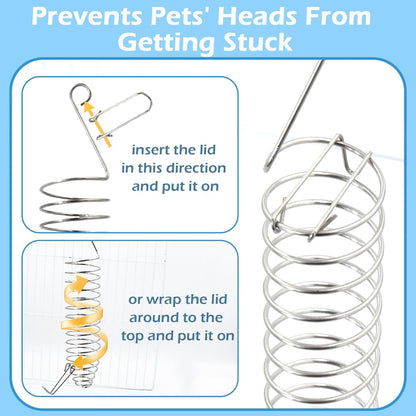 2Pcs Rat Enrichment Toys, 304 Stainless Steel Rat Foraging Toy for Fruit Vegetable Holder, Fancy Mice Cage Accessories Puzzle Toy, Hanging Rodent Toys Slow Feeder, Bird Foraging for Parakeet