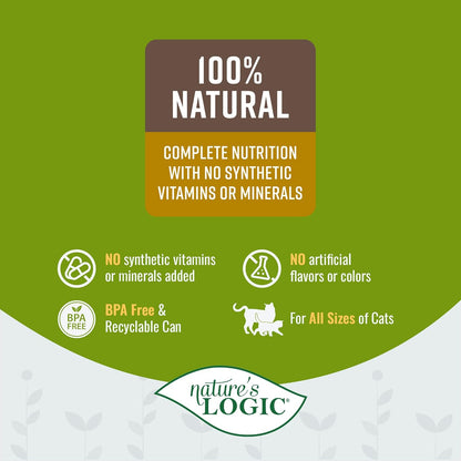 Nature's Logic 24 Count Feline Turkey Canned Food, 24-5.5 oz