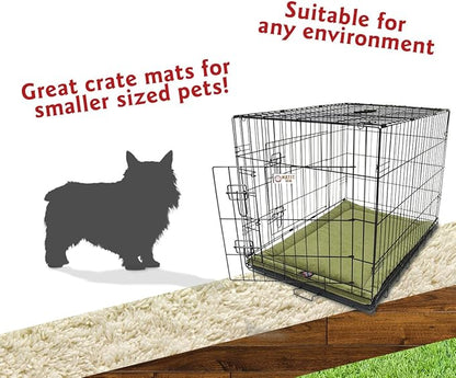Majestic Pet Dog Crate Mat - Machine Washable Soft Plush Pet Bed Pad for Crates & Kennels USA Crafted 24"x18" Villa Fern