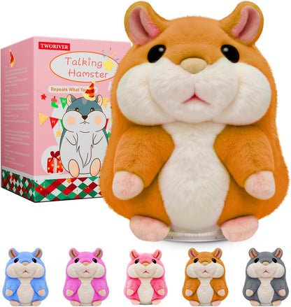 Talking Hamster Repeats What You Say Christmas Top 10 Gifts for Grandson Granddaughter,Little Brown Annoying Toys for Ages 5-7 Girls Early Gifts Under 30,Speech Therapy Toys for Toddlers 1-3