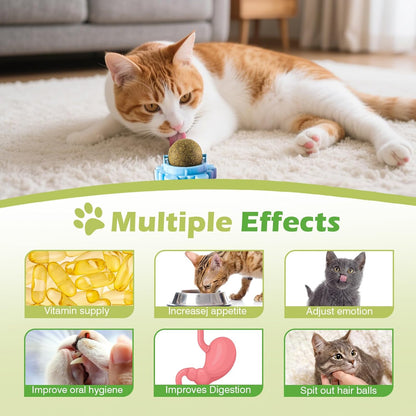 Catnip Balls Catnip Ball Toys Including 4 Pieces Suitable for All Breeds of Cats Relieve Anxiety