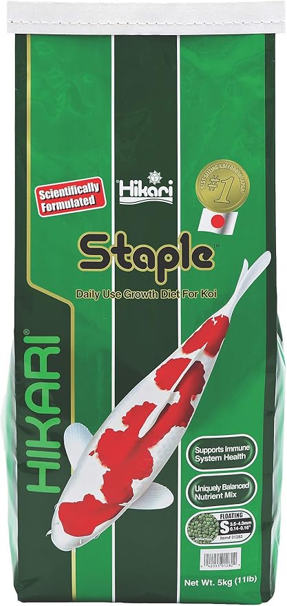 Hikari Staple Fish Food for Koi and Other Pond Fishes, Mini Pellets, 11 lb. (5 kg)